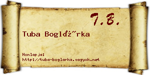 Tuba Boglárka névjegykártya